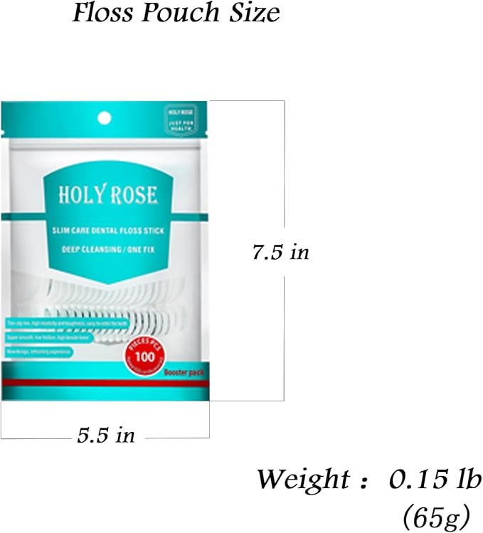Dental Floss Picks 400 pcs,Holy Rose Refill Bagged Flossers, Ultra Fine Adult Floss Sticks, Odorless Floss Toothpicks for Cleaning Tooth