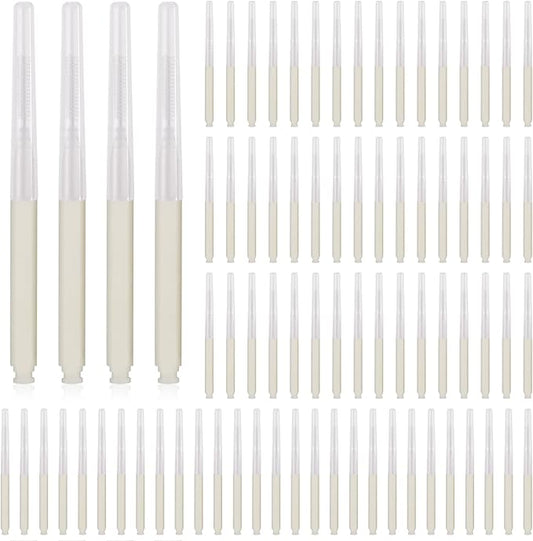 Interdental Brush, 80 PCS Braces Brush Disposable Toothpick Dental Tooth Flossing, Dental Flosser Tooth Cleaning Tools Oral Flossing Head, White Colors