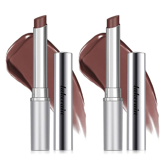 2PCS Honey Lipstick Tinted Lip Balm - Sheer Hydrating Lipstick for All Skin Tones - Moisturizing Lip Color, Nourishing Lip Balm with a Hint of Natural Black Cherry Tint (2Pcs Nude Honey)