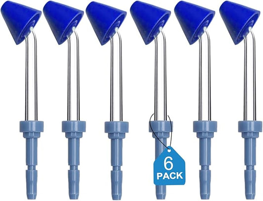 Nose Washing Replacement Tips for Waterpik Oral Irrigator Wp-100 Wp-450 Wp-250 Wp-300 Wp-660 Wp-900 by (6 Nasal irrigator Tips)