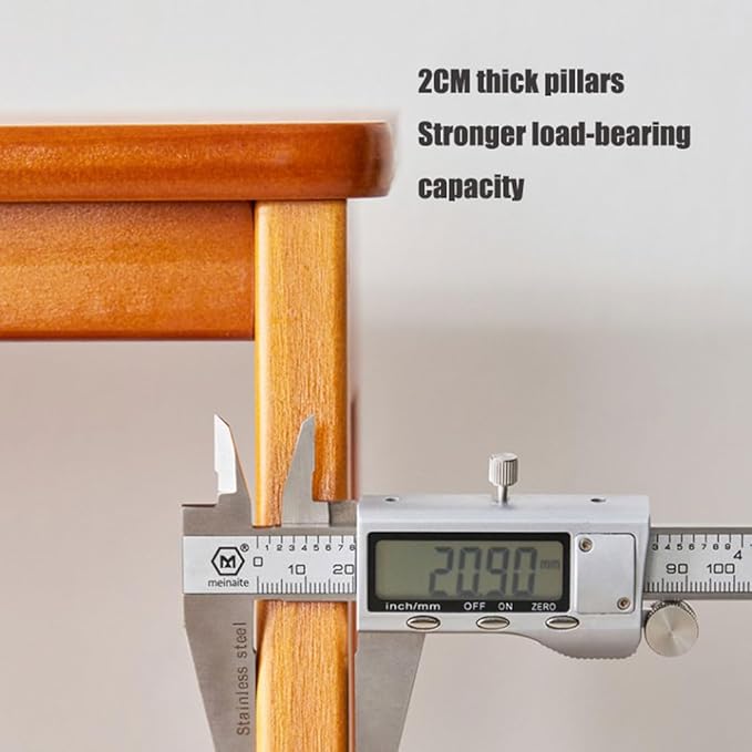 Flip N' Step Wooden Step Stool - Solid Pine, Non-Slip & Foldable | Kids Safety Stool for Kitchen, Bathroom | Display Shelf for Home Decor(Brown 3 Layers)