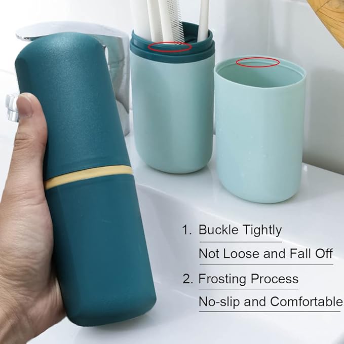 2 Pcs Travel Toothbrush Holder Plastic Toothbrush Travel Case Portable Toothbrush Holder for Travel Normal Toothbrush Electric Toothbrush Container for Traveling Business Camping Daily Uses