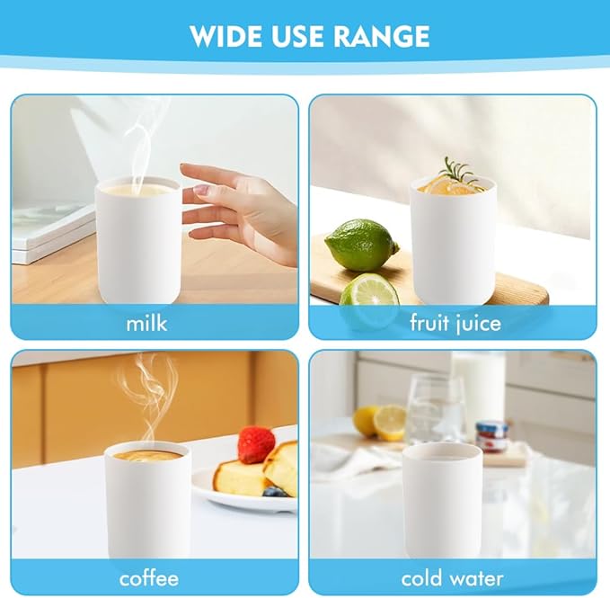 Bathroom Toothbrush Holder Cups, White Plastic Drinking Cups Mouthwash Cup Reusable Water Cup Bathroom Storage for Home Travel, 300ml(White)