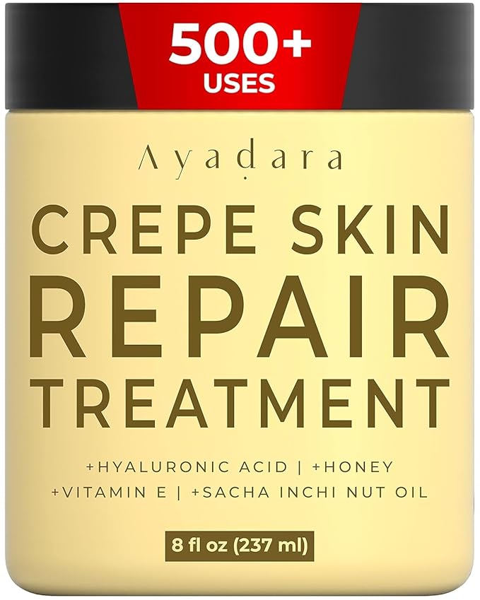 Crepey Skin Repair cream 8oz, Firming Lotion for Loose Skin, Crepe Corrector Collagen Cream for Body Tightening, Wrinkle Cream for Face, Neck, Arms and Legs, 500+ Uses