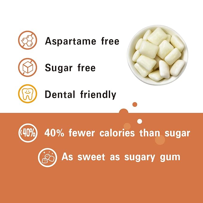 DC24 DAILY CARE 100% Xylitol Gum, No Aspartame, Sugar Free Chewing Gum, Natural Cinnamon Flavor, Gluten Free, Vegan, 60 Pieces, Pack of 1