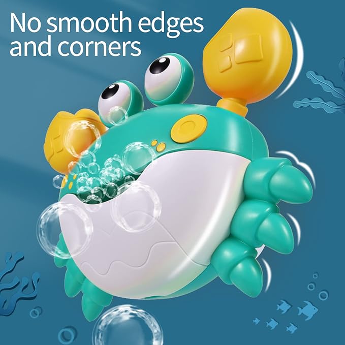 Deejoy Crab Bubble Bath Maker for The Bathtub,Blows Bubbles and Plays 12 Children’s Songs,Sing-Along Bath Bubble Machine Baby, Toddler Kids Bath Toys Makes Great Gifts for 3 Years Girl Boy[Green]