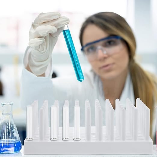 1pc White Plastic Microcentrifuge Tube Holder Test Tube Dryer Drying Rack for Centerfuge Tubes Laboratory Use