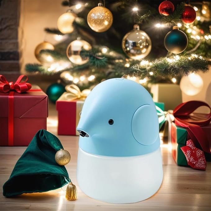 Automatic Soap Dispenser for Kids- Cute Elephant Touchless Foaming Hand Soap Dispenser, Waterproof & USB Rechargeable, 13.5oz/ 400ml for Bathroom Countertop, Kitchen, Preschool Children