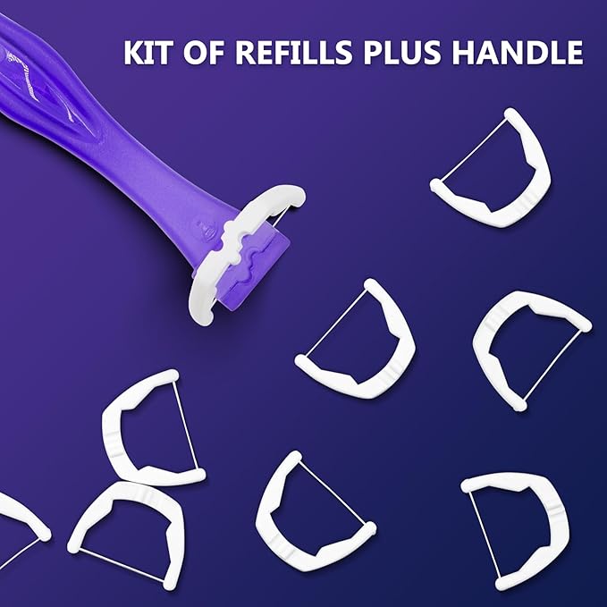 Bopika Dental Floss, Extra Strength Floss with 1 Dental Floss Handle and 120 flosser Refill Heads