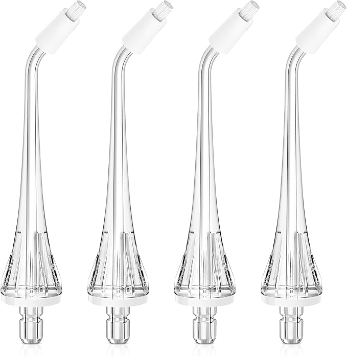 COSLUS Original Water Flosser Replacement Tips: Replacement Heads Compatible with COSLUS, Aquasonic, Nicwell, Oralfree, WELLFINE, Tovendor Water Dental Pick,Flosser Accessory, 4 Orthodontic Tips