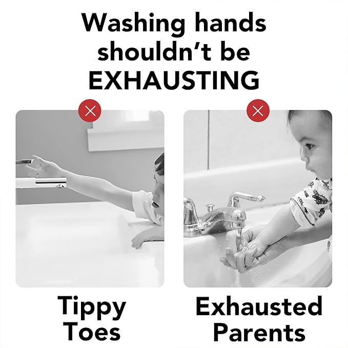 Faucet Extender for Toddlers and Kids, fits Sink spout tub for Kitchen and Bathroom. Promotes Hand Washing, Hygiene Awareness Independence. Cartoon Design w/Universal fits(Blue, Pink, 2PCS)