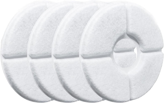 12/16 Pack Cat Water Fountain Filters, Cirfifth Triple Filtration System Pet Cat Fountain Filter Replacement for 84oz/2.5L Automatic Cat Fountain (4 Pack)