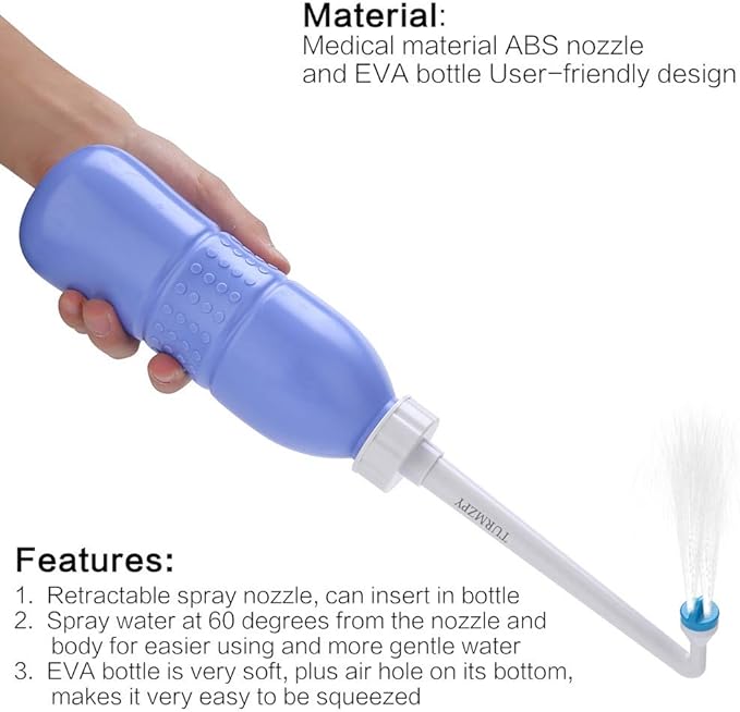 Portable Bidet 600ml Travel Bidet Plastic EVA Bottle Personal Hygiene Bidets Cleaning Device