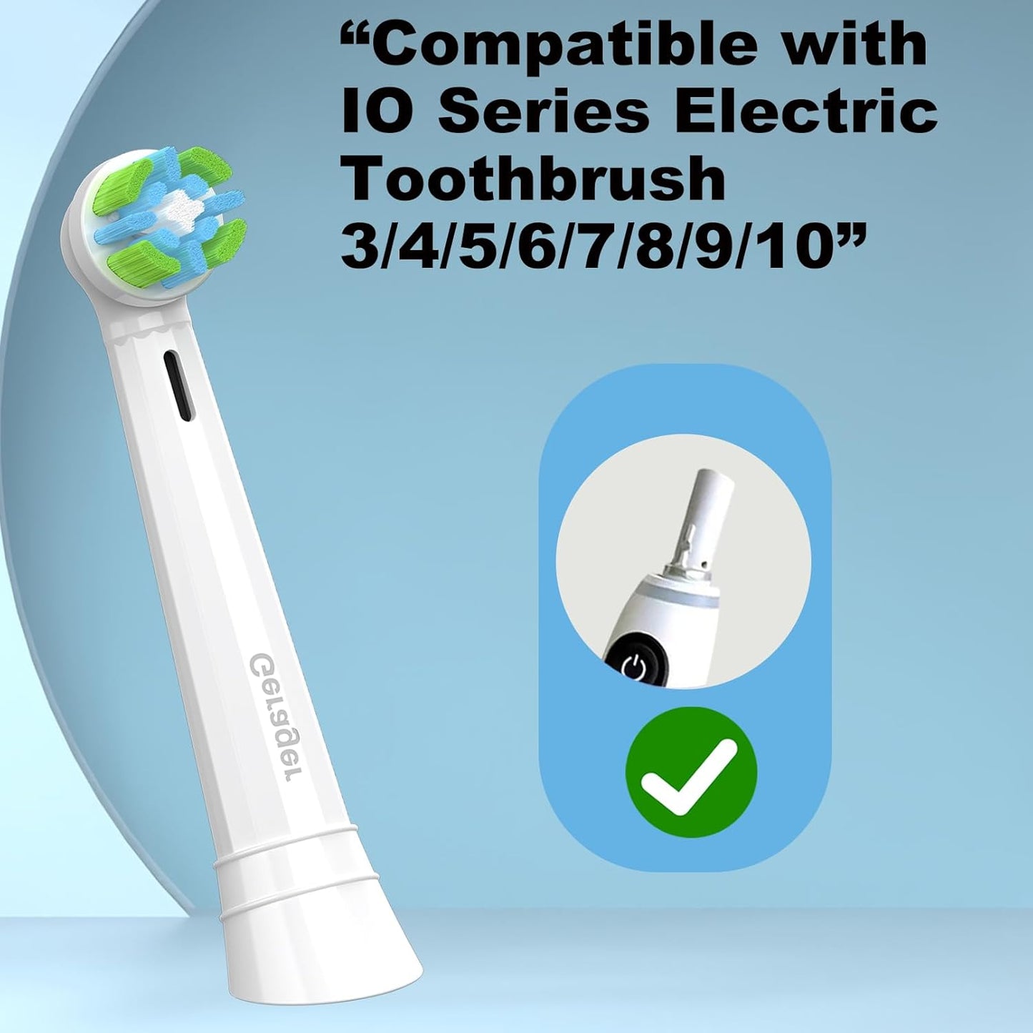 8 Pack Toothbrush Replacement Heads Compatible with Oral B iO, Toothbrush Heads Compatible with Oral B iO 3 4 5 6 7 8 9 10 Series Electric Toothbrushes, White