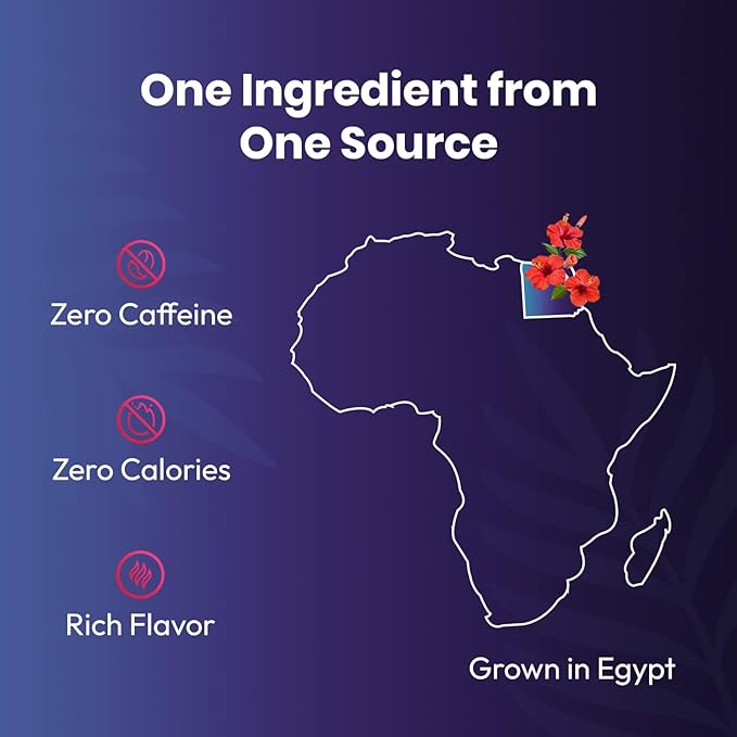 Cederberg Tea Company Organic Hibiscus Tea — 30 Tea Bags | Organic Herbal Tea From Single Origin | Eco-Friendly Tea Bags | Non-GMO Caffeine Free Tea With Zero Sugar