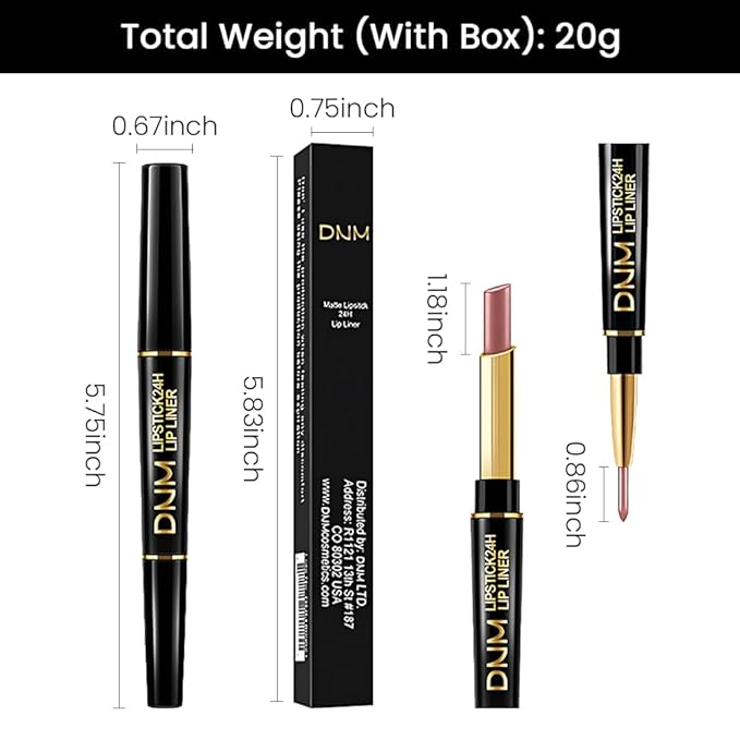 Kaely 2-in-1 Light Nude Beige Matte Lip Liner & Lipstick Combo Set Kit for Women, Magic Neutral Lipstick 24 Hours Original Lips Liner Pencil Stain Makeup Long Lasting Waterproof 23