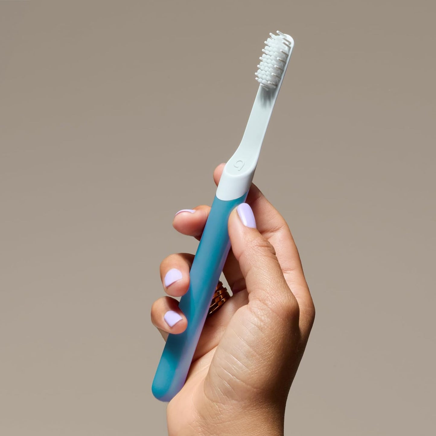 Quip Sonic Electric Toothbrush for Adults - Time Travel & Soft Bristles with Travel Case & Replacement Brush Head - 3 Month Battery Life, Plastic Handle - Marine Blue