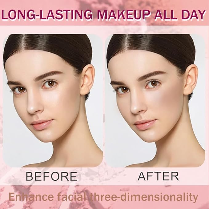 Matte Powder Blush for Cheeks – Long Lasting Natural Face Blusher Makeup, Lightweight Blendable Cheek Color for Women, Vegan & Cruelty-Free – #14 Light Brown