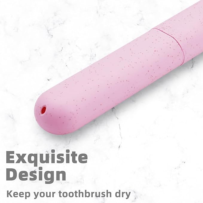 4 Pack Travel Toothbrush Case, Plastic Dust-Proof Travel Toothbrush Holder, Portable Breathable Tooth Brush Cover Container for Trip Home Camping Traveling School Business(4 Colors)