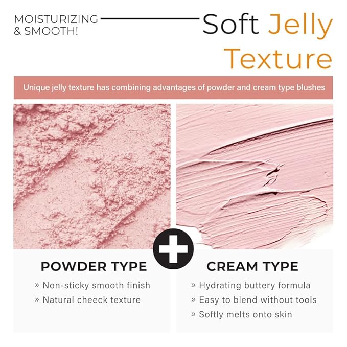 A'PIEU Juicy-Pang Jelly Blusher [VL01] – Soft Touch Blush for Cheek with Combined Cream & Powder Texture for Natural Dewy-Finish, No Fall-Out. 0.17 oz