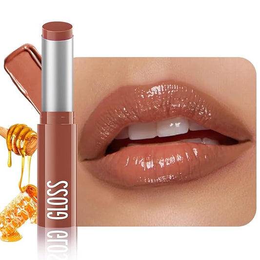 Light Brown Honey Tinted Lip Stain Lip Balm Lip Gloss Lipstick, Sheer Hydrating Lip Stains Tint, Moisturizing Lip Color for All Skin Tones, Nourishing Lip Balm with a Hint of Natural Black Cherry