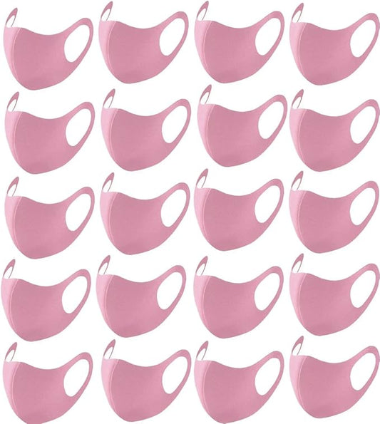 20PCS Light Weight Unisex Adult Fashion Face Covering, Reusable, Dust Proof, Washable, Cool Mixed Colors