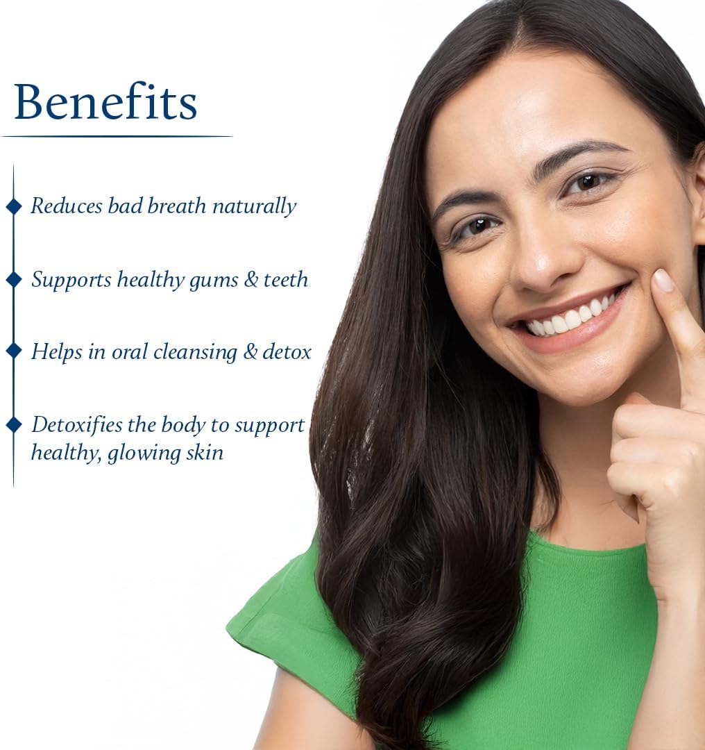 Blue Nectar Cardamom Mint Oil Pulling for Mouth | Ayurvedic Mouth Freshener & Mouthwash | Natural Pulling Oil for Cool Fresh Breath & Daily Oral Care (9 Herbs, 6.76 Fl Oz)