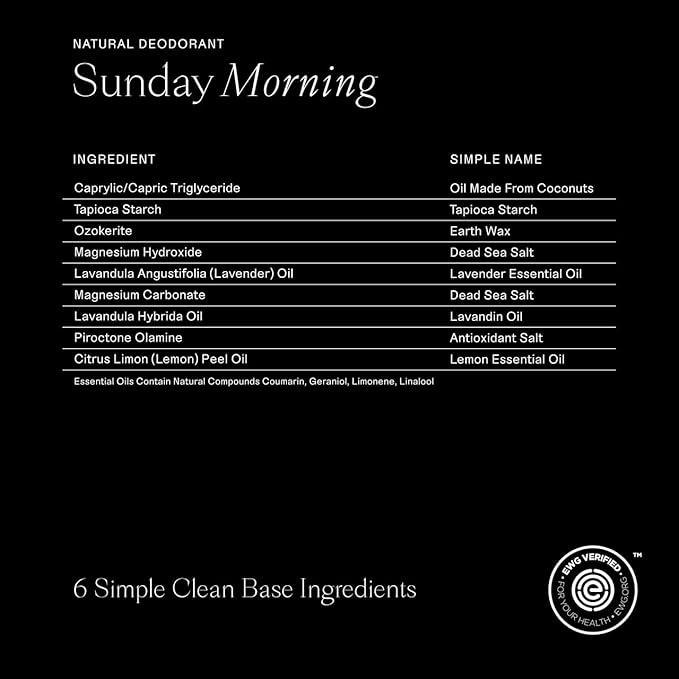 Each & Every Aluminum Free Deodorant for Women & Men, Lavender & Lemon + Rose & Vanilla - All Natural Deodorant for Sensitive Skin, EWG Verified - Clean, Baking Soda-Free, Plant-Based - 2.5oz, 2 Pack