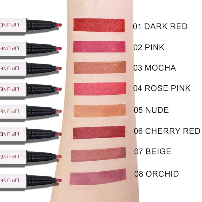 Kaely Nude Longwear Liquid Lip Liner Waterproof, 24 Hour Long Lasting Lip Liner Stain Marker Pen, 2-in-1 Matte Semi Permanent Lipliner & Lipstick, Vegan & Cruelty-Free, 05