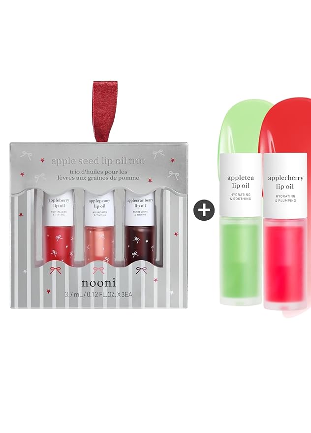 NOONI Korean Lip Oil Gift Set + Appletea + Applecherry Lip Oil