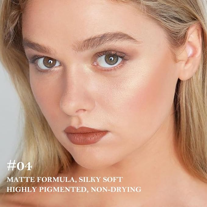 2Pcs Gradient Matte Lipstick Crayon Lip Liner pencil, Flawless Contour Gradual Ombre Effect lip Pencil, for Women Long Lasting Waterproof Smudge Proof Lipstick Pencil 01#+04#