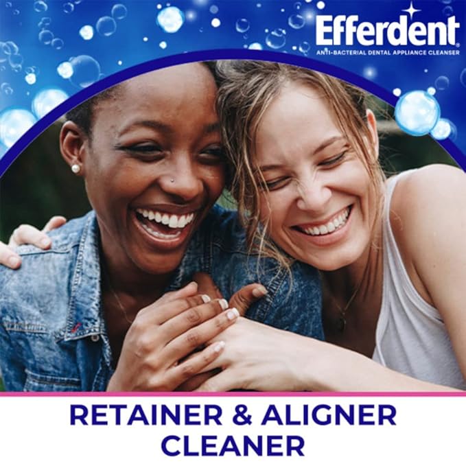 Efferdent Retainer Cleaning Tablets, Denture Cleaning Tablets for Dental Appliances, Minty Fresh & Clean, 44 Count, (Pack of 1)