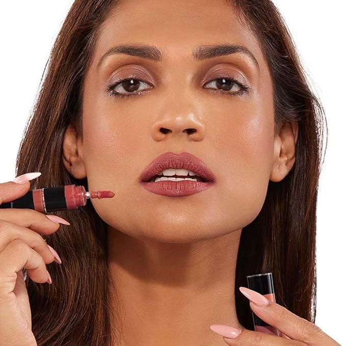 KIRO Four Play Non-Stop Airy Matte Liquid Lip Stack – Ultimate Quad | 4 Nude Lipstick Shades | Long-Lasting, Transfer-Proof, Hydrating, Lightweight | Infused with Avocado & Apricot Oils | 6ml