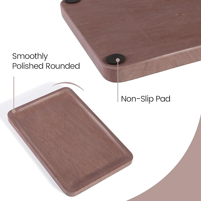 Marble Vanity Tray, 11.8in Sandstone Bathroom Kitchen Tray for Countertop, Decorative Dresser Organizer, Perfume Storage, Jewelry Holder, Brown Stone Gift for Man