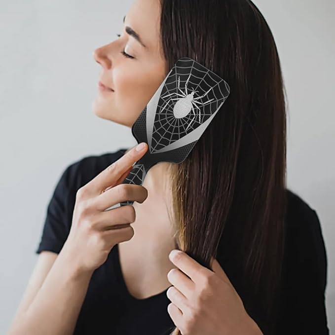 Kids Hair Brush for Boys Girls Toddler - Detangler Hairbrush for Wet Dry Thin Long Curly Hair Pain-Free Comb (Grey Web)