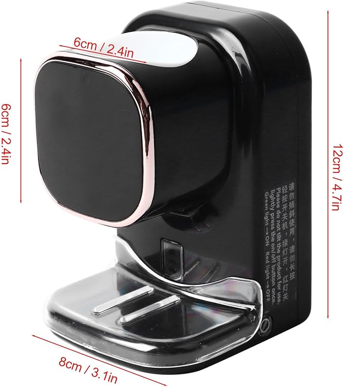 Electric Toothpaste Dispenser, Automatic Toothpaste Squeezer, Wall Mounted with 3 Toothbrush Slots and Holder, Smart Bathroom Accessories Stylish Decor (Black)