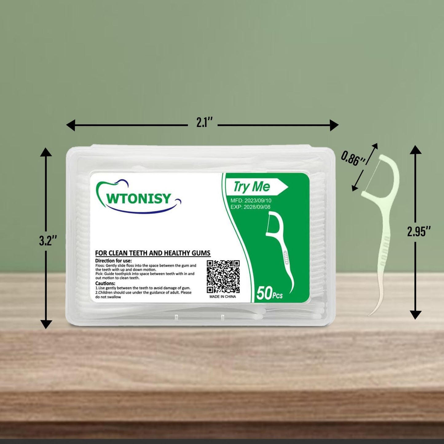 Dental Floss Picks Unflavored Floss Picks,300 Count Travel Tooth Picks Flossers,Floss Sticks for Teeth,car,Work Office,Family, Hotel, Restaurant use Portable Floss Dispenser