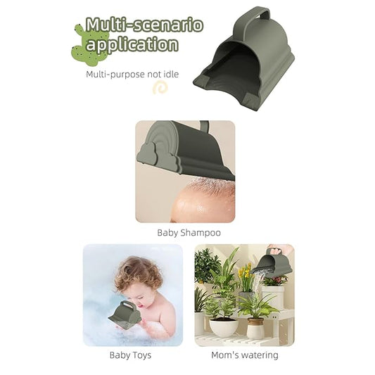 Baby Bath Rinse Cup Silicone Baby Shampoo Rinser Hair Shampoo Rinser Portable Bathing Tool For Kids Toddler Body Washing Baby Bath Rinse Cup Portable Baby Bath Cup Baby Shampoo Rinser Gift For Toddler