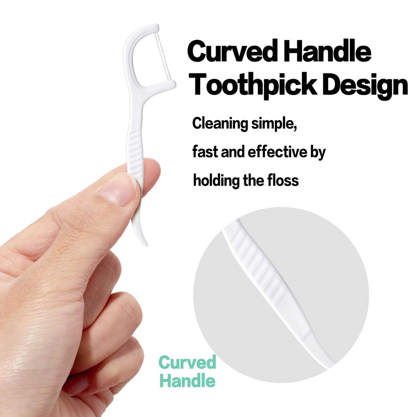 FAMILIFE Dental Floss Picks, Double Line Flossers 200 Count, Unwaxed Flossing Thinner and Tougher Unflavored Threader Flosser with 4 Travel Cases