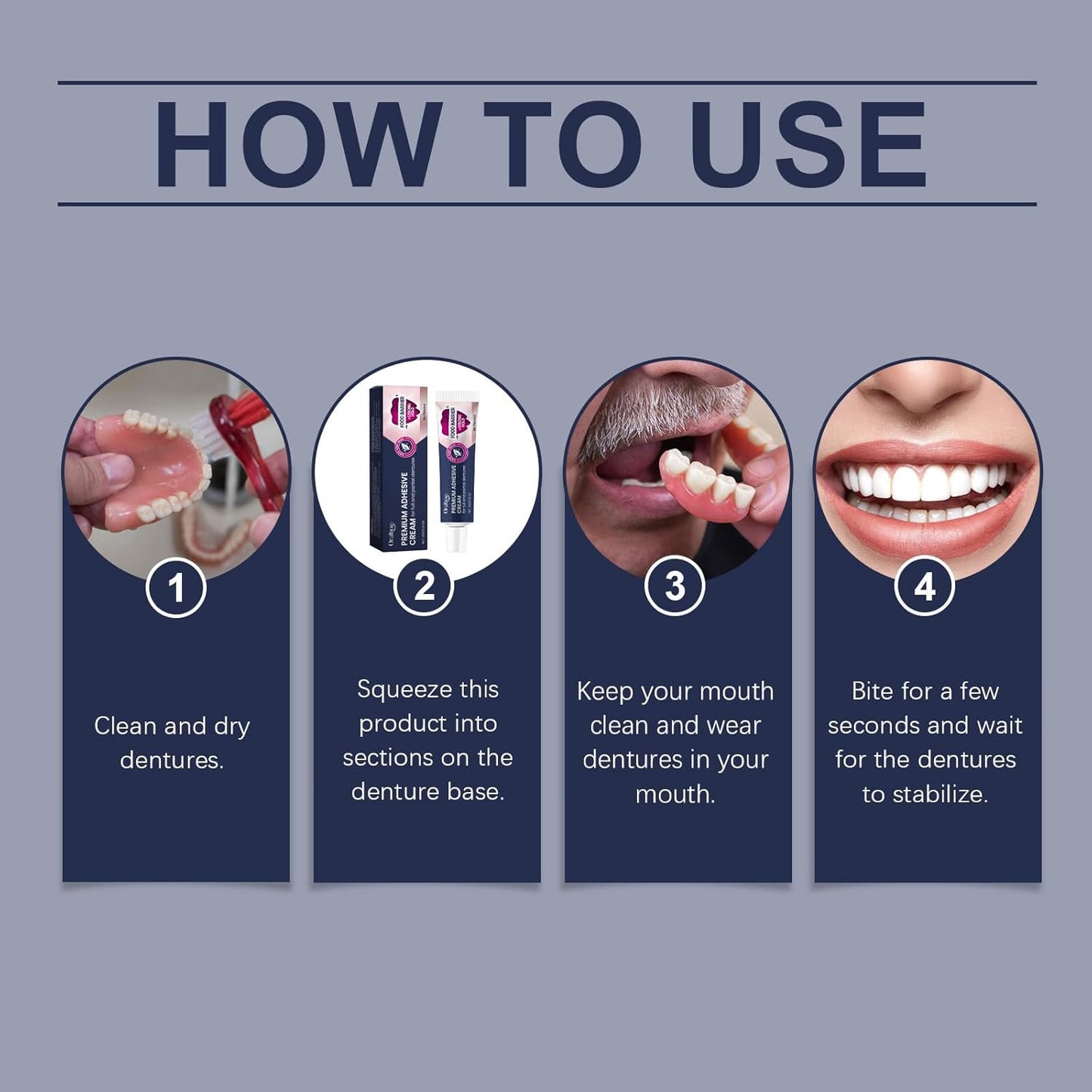 Thermoplastic Denture Adhesive,Lasts for 4 Days Give a Brush(3)