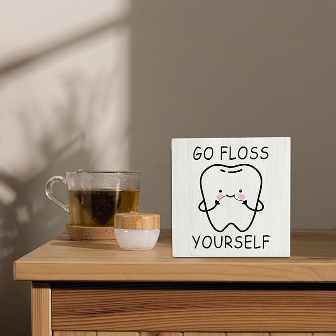 Medical Office Decor Wooden Signs,Doctor Gifts Wooden Box Sign,Doctor Gifts For Men,Dental Assistant Desk Tabletop Shelf Decoration, 5x5 Inches