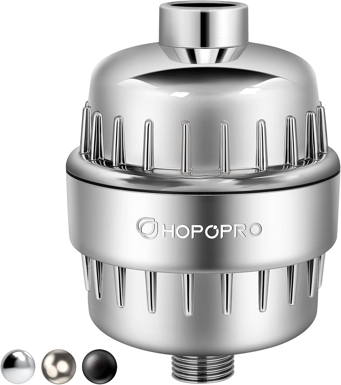 HOPOPRO 18-Stage Shower Head Filter, NBC News Recommended Brand, High Output Universal Shower Water Filter Hard Water Filter Water Softener Showerhead Filter Remove Chlorine for Better Skin & Hair