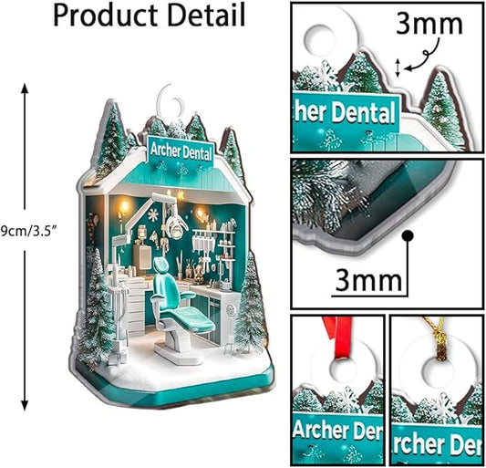 Custom Dentist Christmas Ornaments, Personalzied Christmas Dental Gifts, Custom Dentist Ornaments, Personalized Hanging Decor Dental Gifts 03