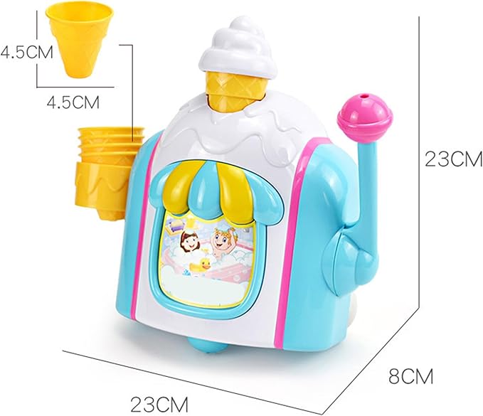 Bath Bubble Machine,Bath Toys for Toddlers,Ice Creams Maker Bubble Machine Bath Toys Bubble Pretend Cake Play Set Water Bathtub Toys,Toy for 3 4 5 6 7 8 Years Old Boys Girls Christmas Birthday Gifts