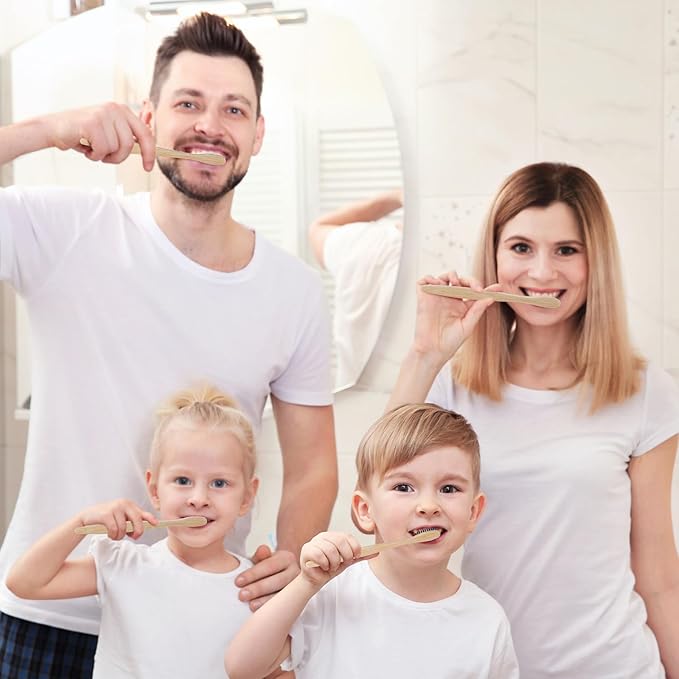 Sieral 120 Pcs 6.9 Inch Bamboo Toothbrush with Toothpaste Individually Wrapped Disposable Toothbrushes Travel Toothbrush Kit for Hotel Homeless Shelter Camping and Travel, 12 Colors