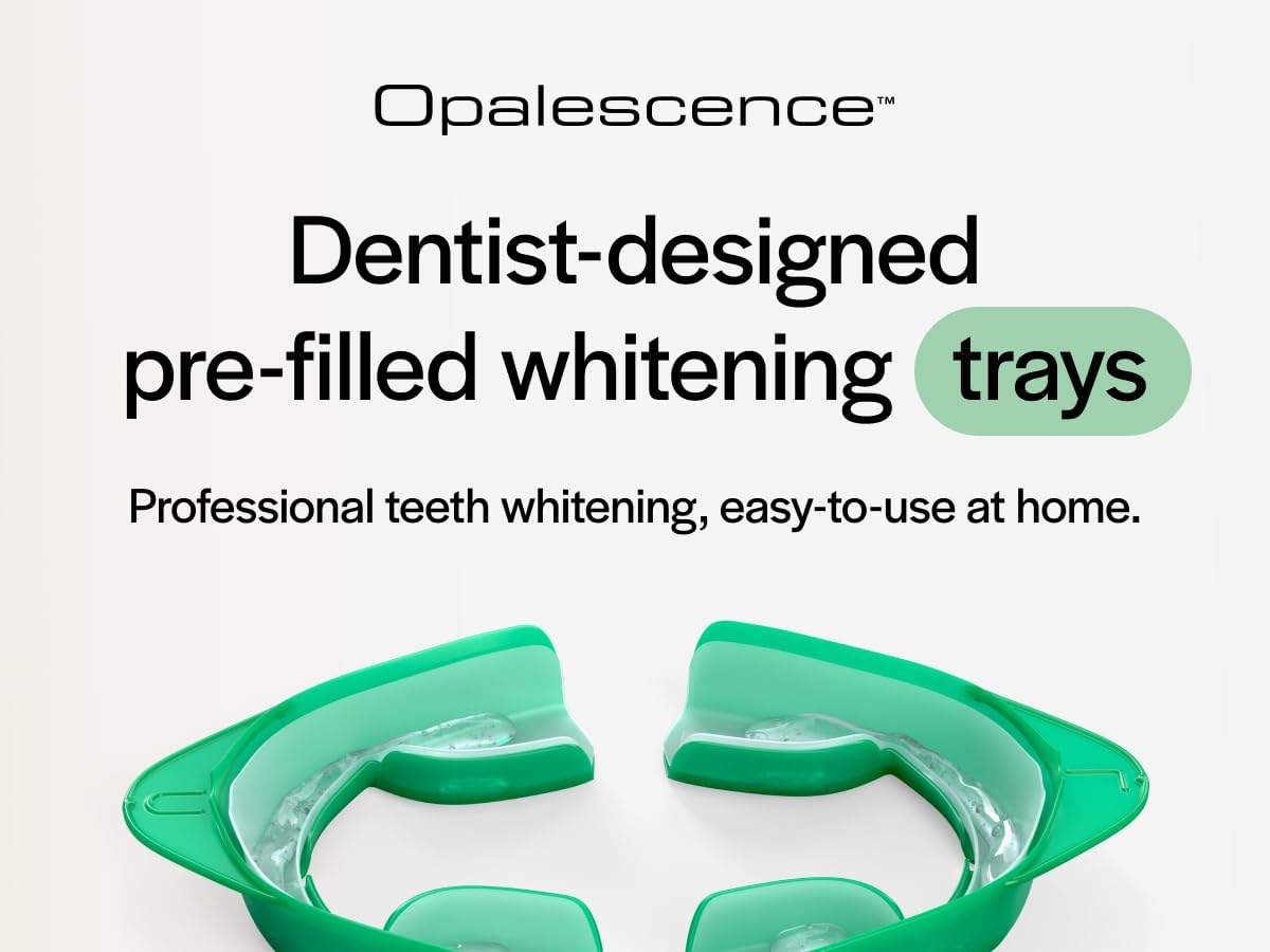 Opalescence Go 15% Mint - Prefilled Teeth Whitening Trays - 15% Hydrogen Peroxide - (10 Treatments) Made by Ultradent Products. Teeth Whitening Kit -Mint - Includes 2Chill Toothbrush 5194-1T