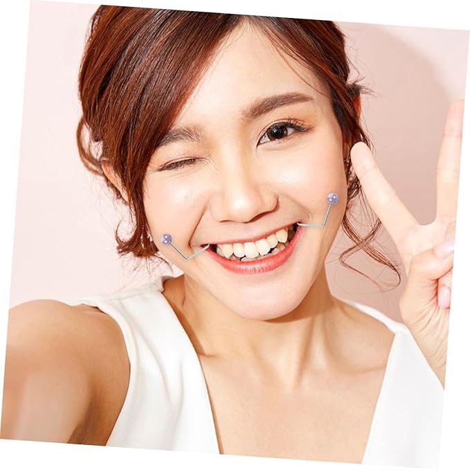 MERRYHAPY 2pairs Dimple Maker Trainer for Face Cheek Dimple Exerciser Clip for Natural Beautiful Smile Training Tool Reusable and Compact Design