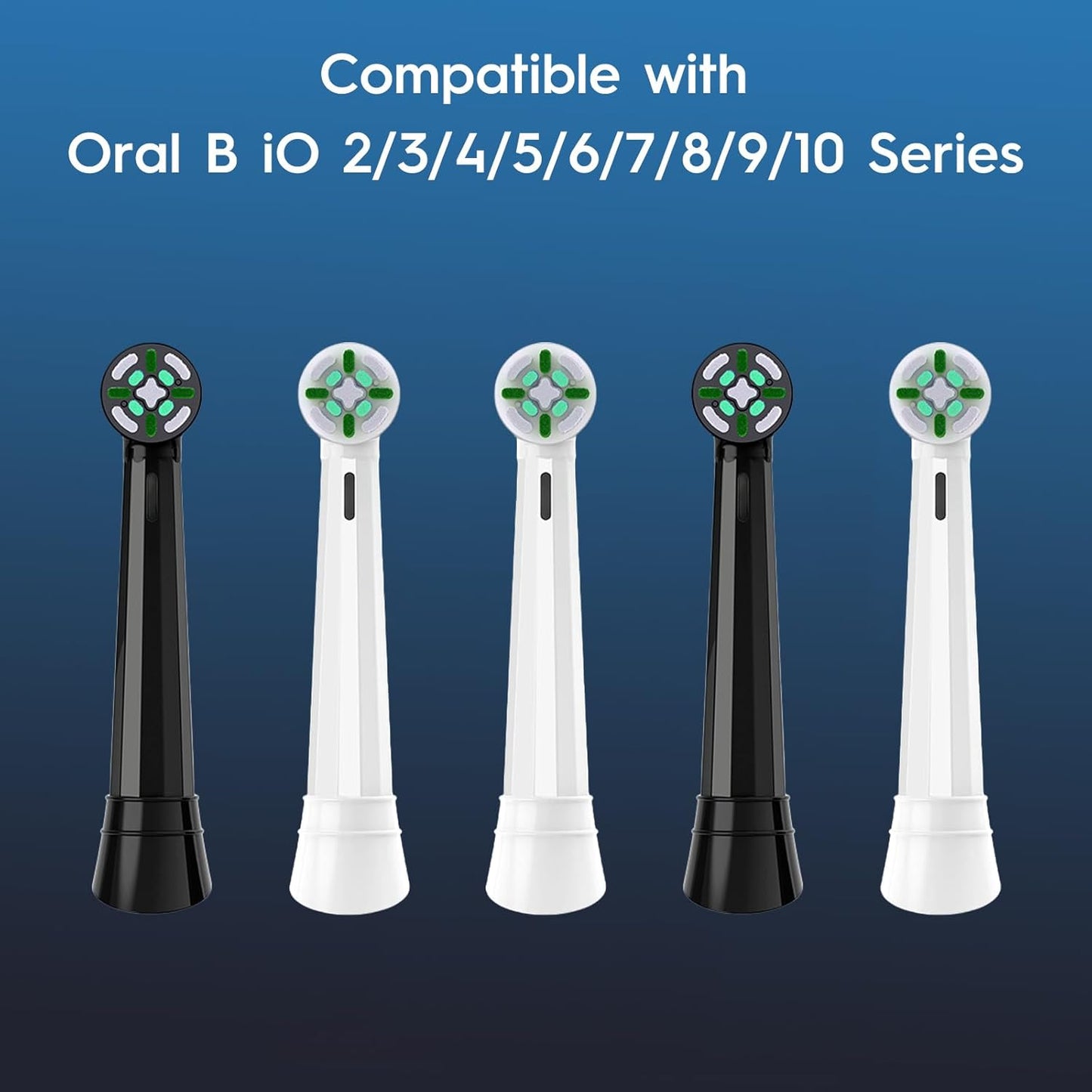 IO Replacement Heads Compatible with Oral B iO 2 3 4 5 6 7 8 9 10 Series Electric Toothbrush, 8 Pcs iO Brush Heads Compatible with Oral B for Teeth Clean & Gums Care (White)