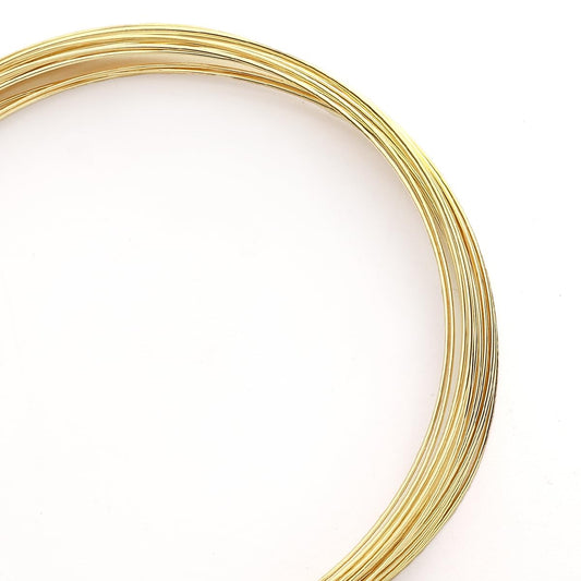 14K Gold Plated Wire 0.7mm 5 Meters Bead Cord for Bracelet Necklace Charm Beading Jewelry Making Findings