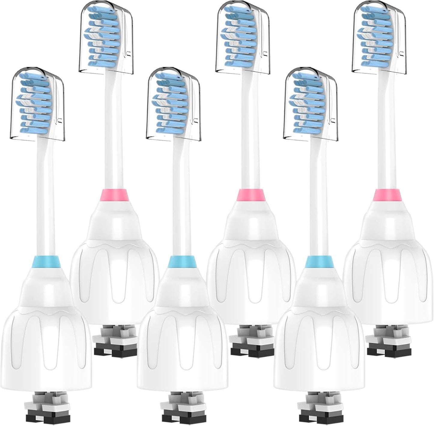 Replacement Toothbrush Heads for Philips Sonicare E-Series Essence Xtreme Elite Advance and CleanCare Screw-On Toothbrush Handles,6 Pack Soft Dupont Bristles Electric Toothbrush Replacement Heads